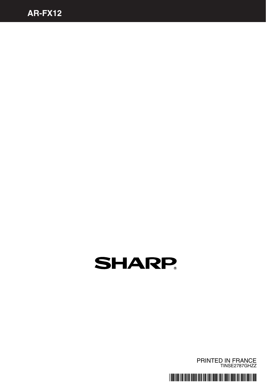 Ar-fx12 | Sharp AR-FX12 User Manual | Page 104 / 104