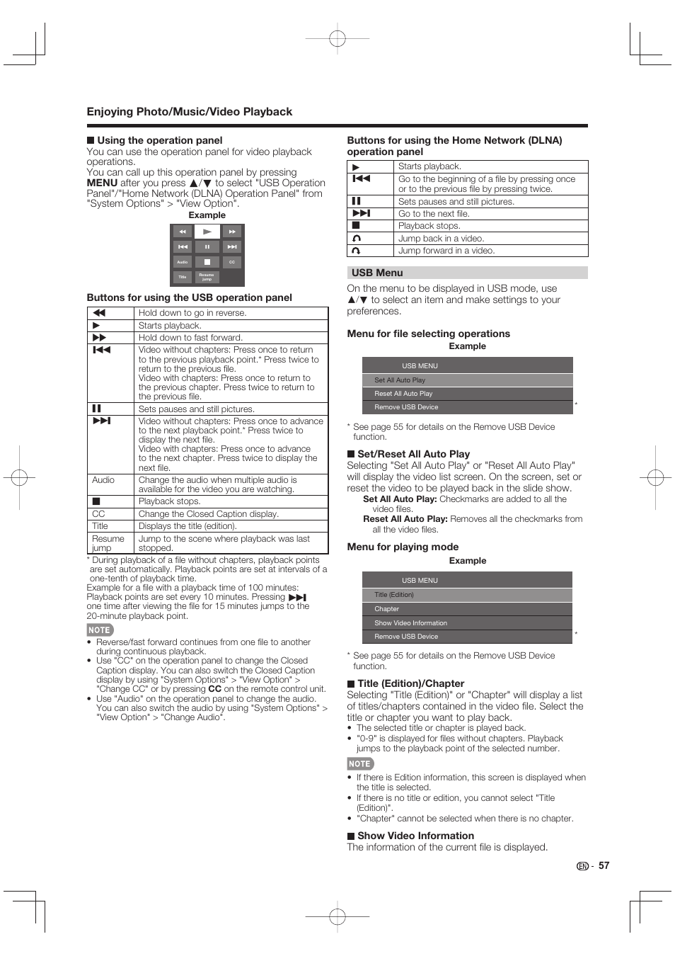 Enjoying photo/music/video playback | Sharp LC-90LE745U User Manual | Page 59 / 98