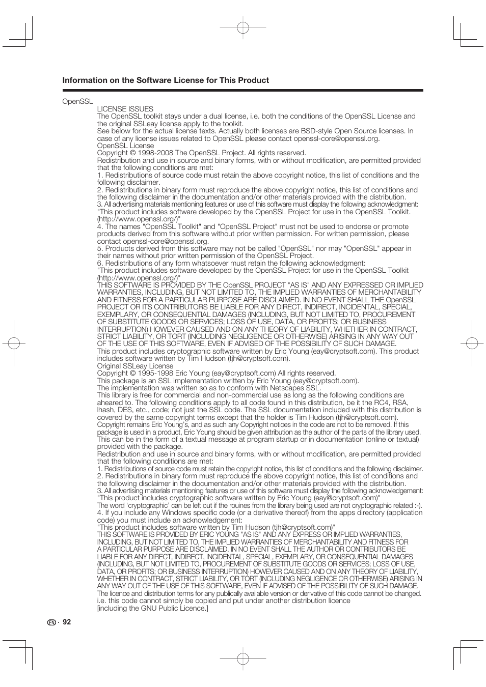 Sharp LC-90LE745U User Manual | Page 94 / 98
