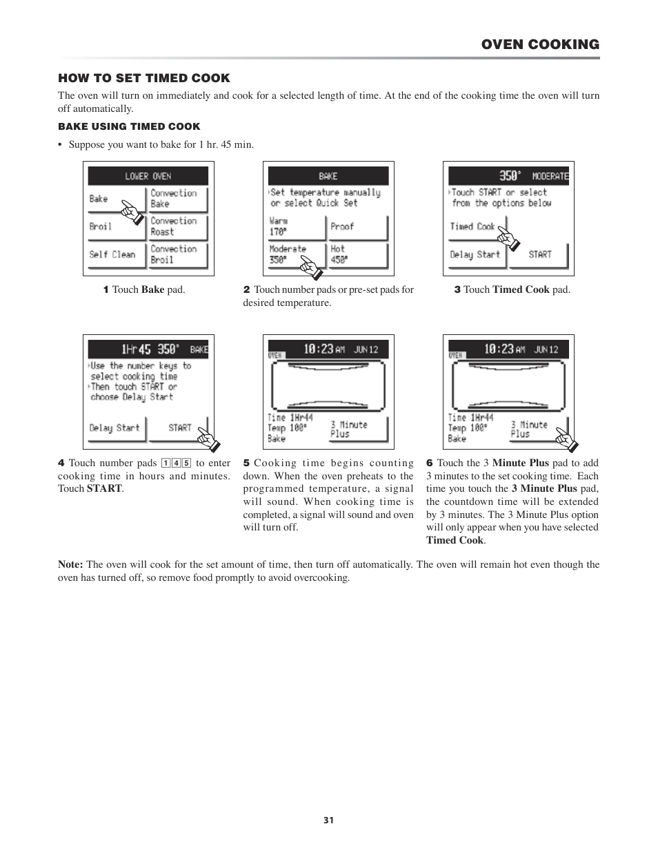 Using oven oven baking and broiling, To set oven temperature for bake, Oven cooking | Sharp KB-4425J User Manual | Page 31 / 48