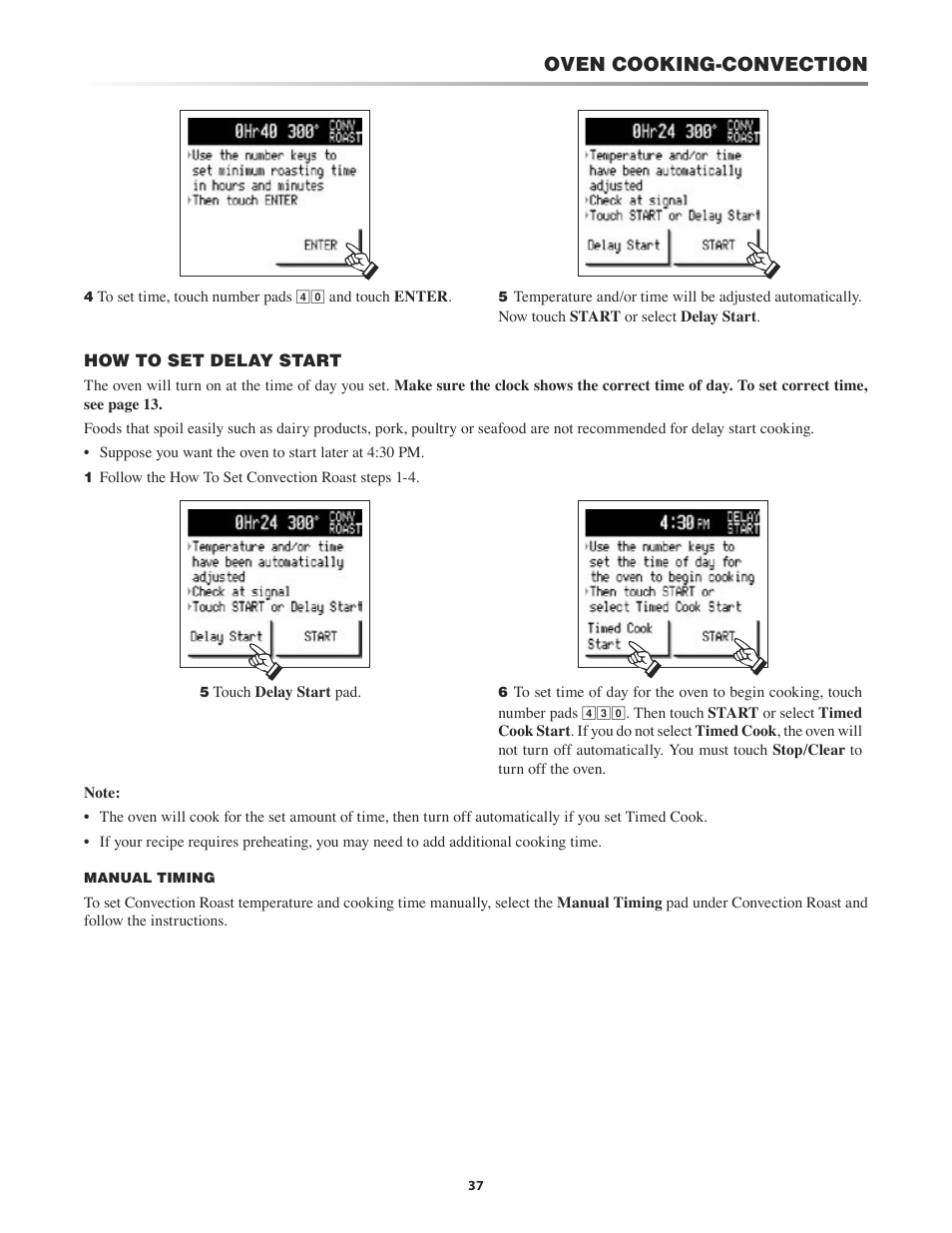 Oven cooking-convection | Sharp KB-4425J User Manual | Page 37 / 48