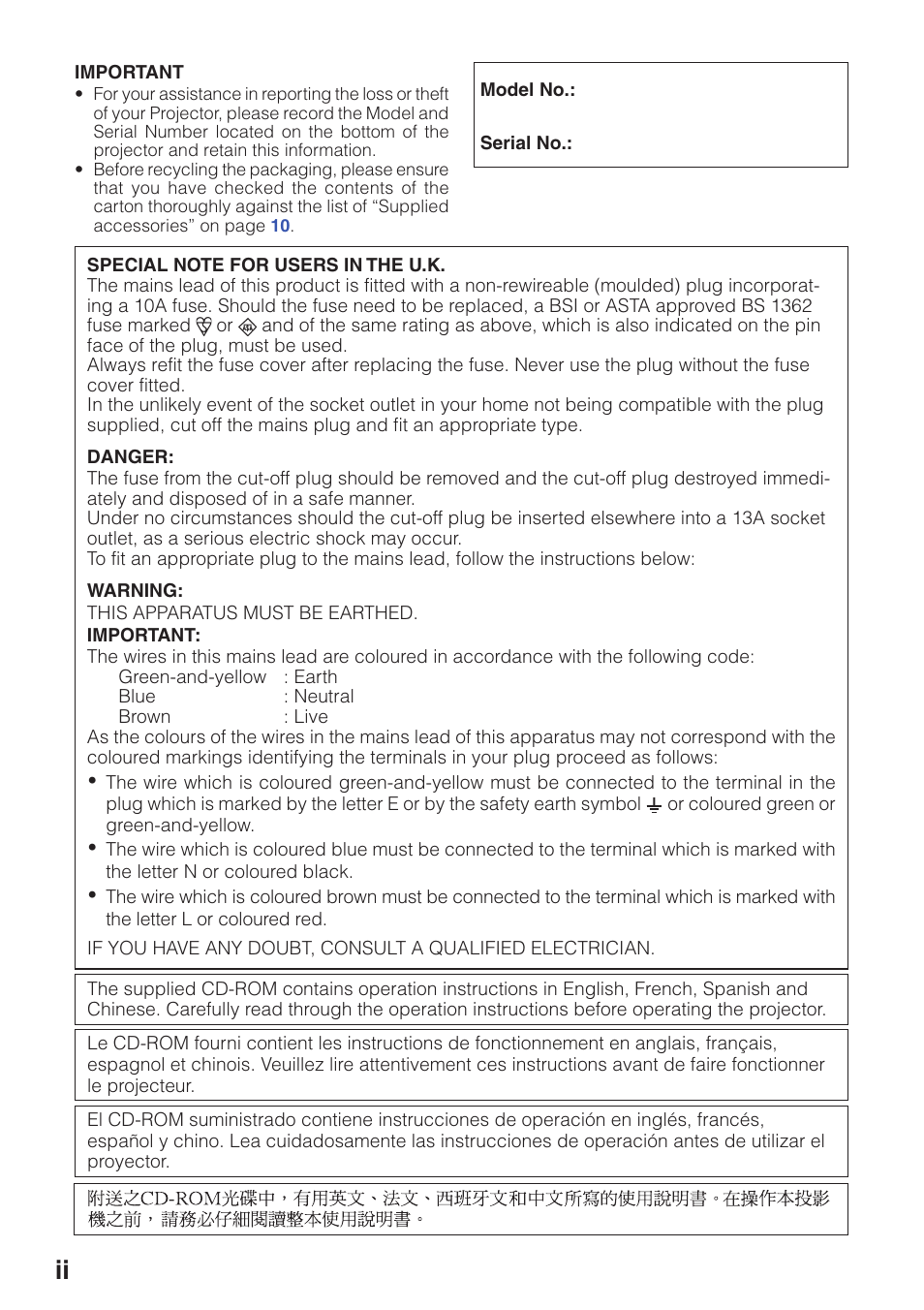 Sharp Notevision PG-F261X User Manual | Page 2 / 70