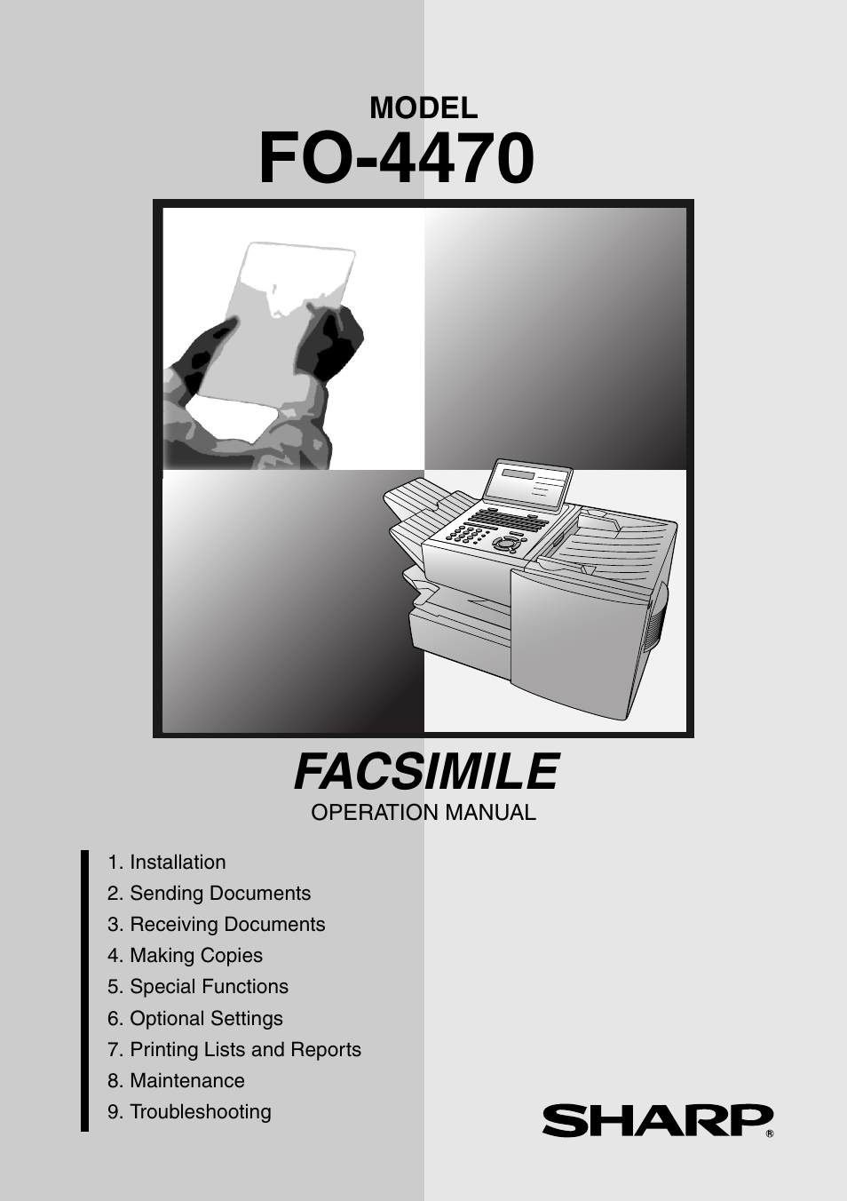 Sharp FO-4470 User Manual | 148 pages