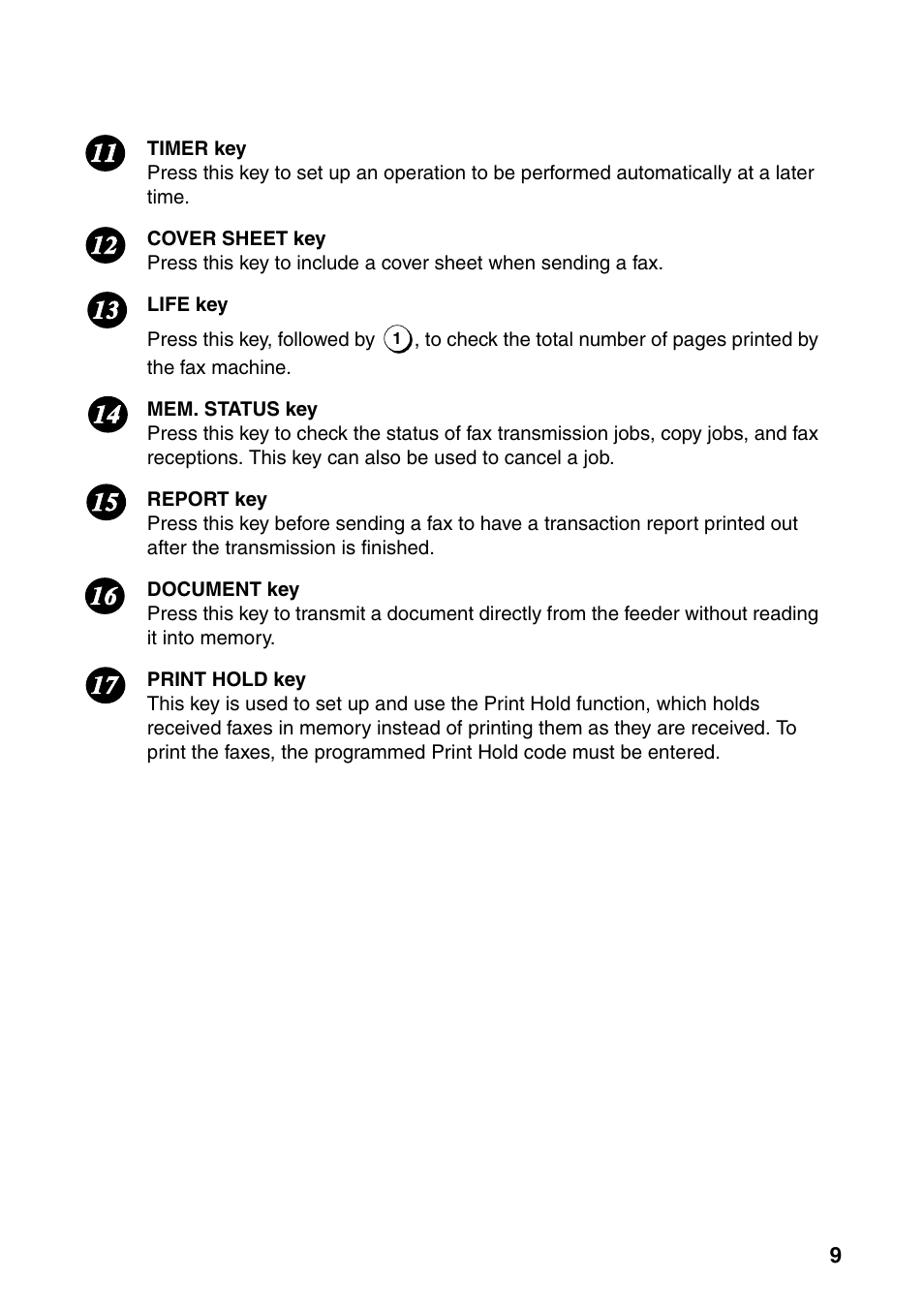 Sharp FO-4470 User Manual | Page 11 / 148