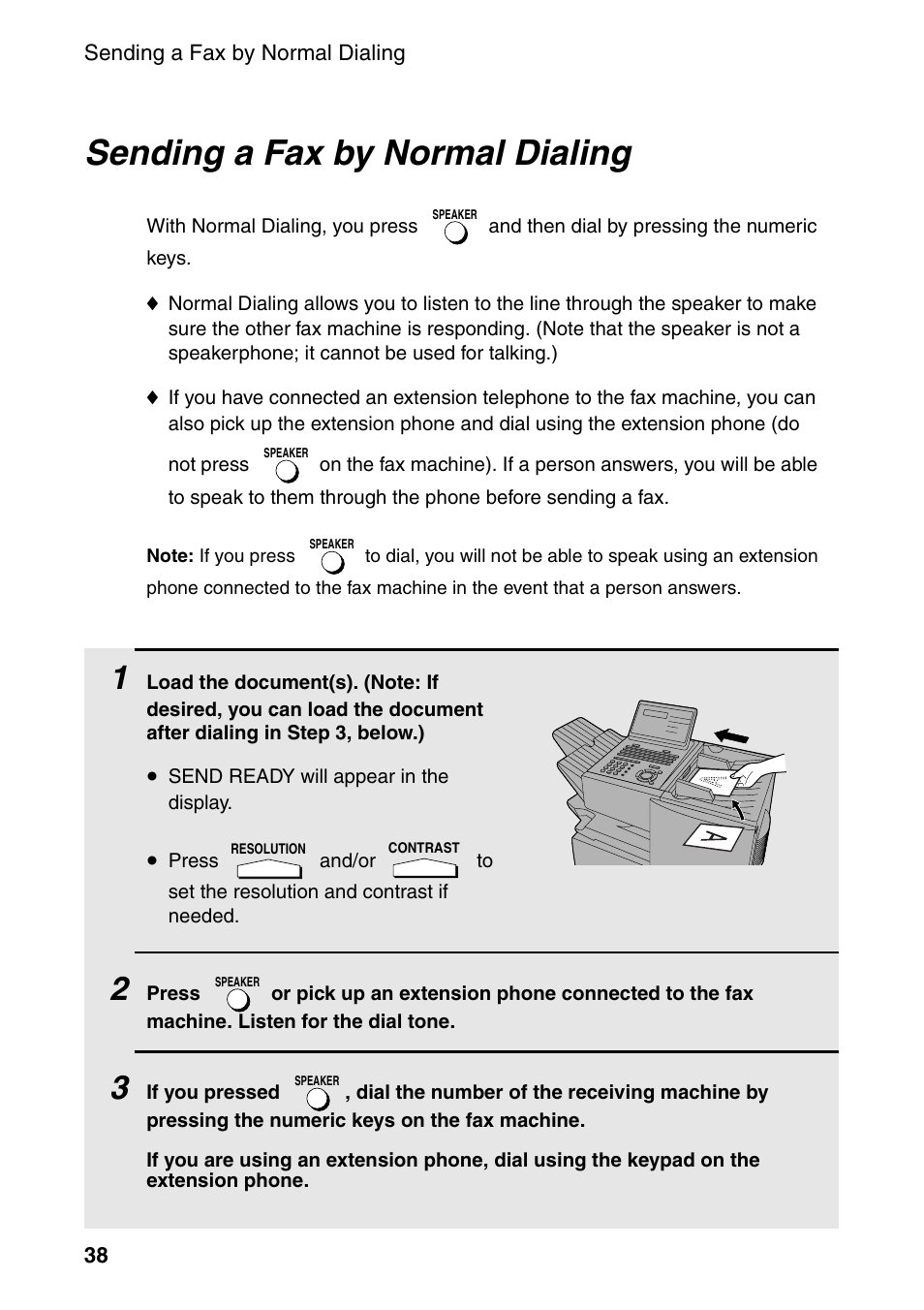 Sending a fax by normal dialing | Sharp FO-4470 User Manual | Page 40 / 148