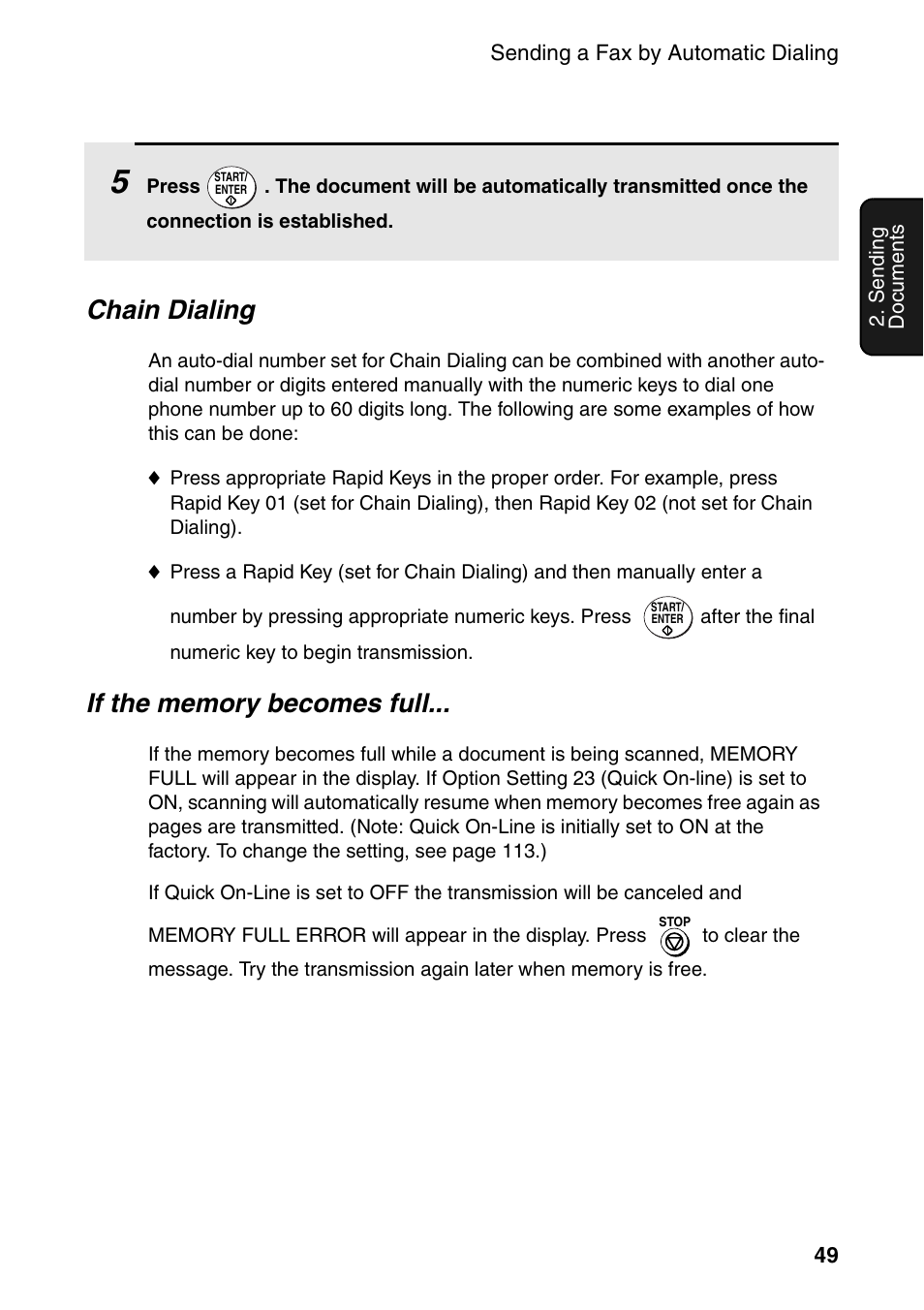 Chain dialing | Sharp FO-4470 User Manual | Page 51 / 148