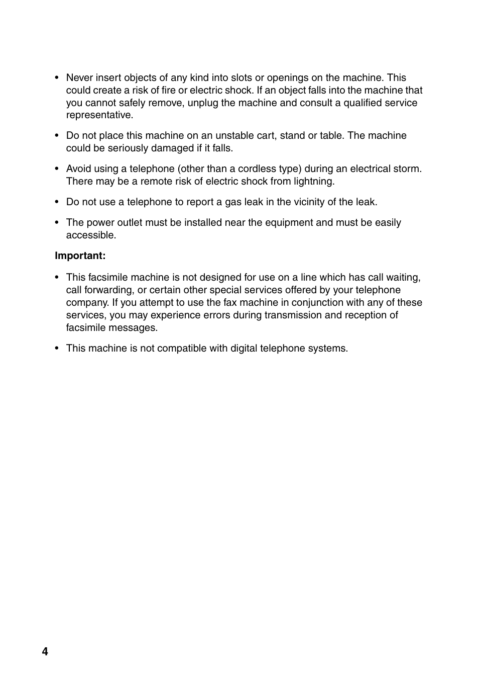 Sharp FO-4470 User Manual | Page 6 / 148
