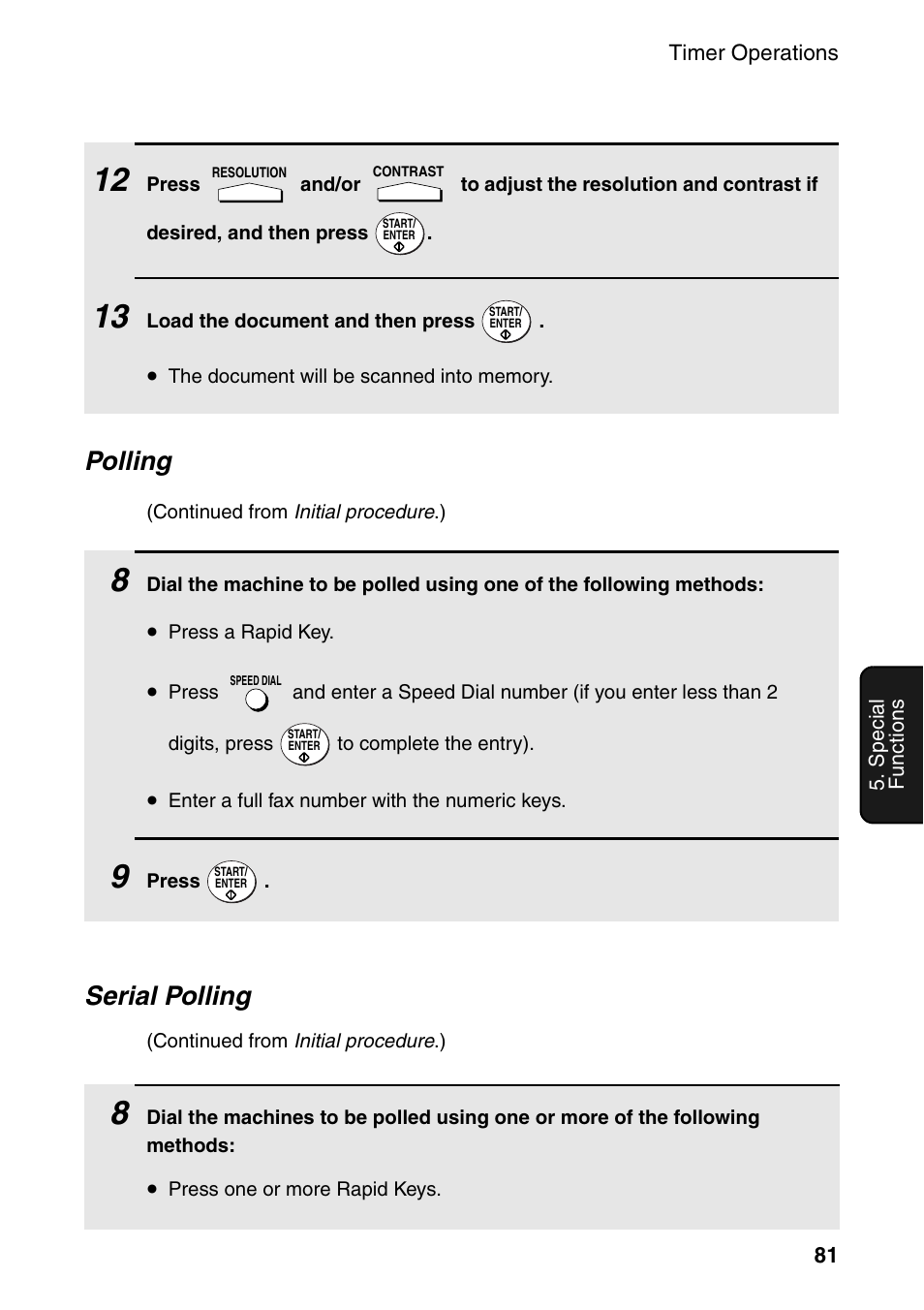 Polling, Serial polling | Sharp FO-4470 User Manual | Page 83 / 148