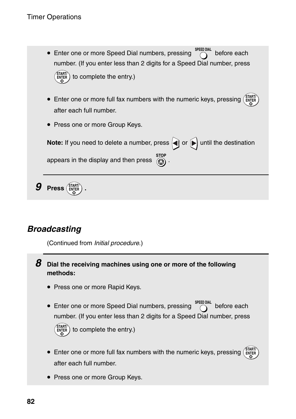 Broadcasting | Sharp FO-4470 User Manual | Page 84 / 148