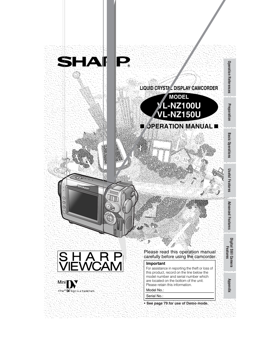 Sharp VL-NZ150U User Manual | 112 pages