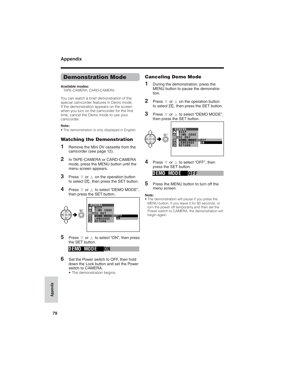 Demonstration mode | Sharp VL-NZ150U User Manual | Page 94 / 112