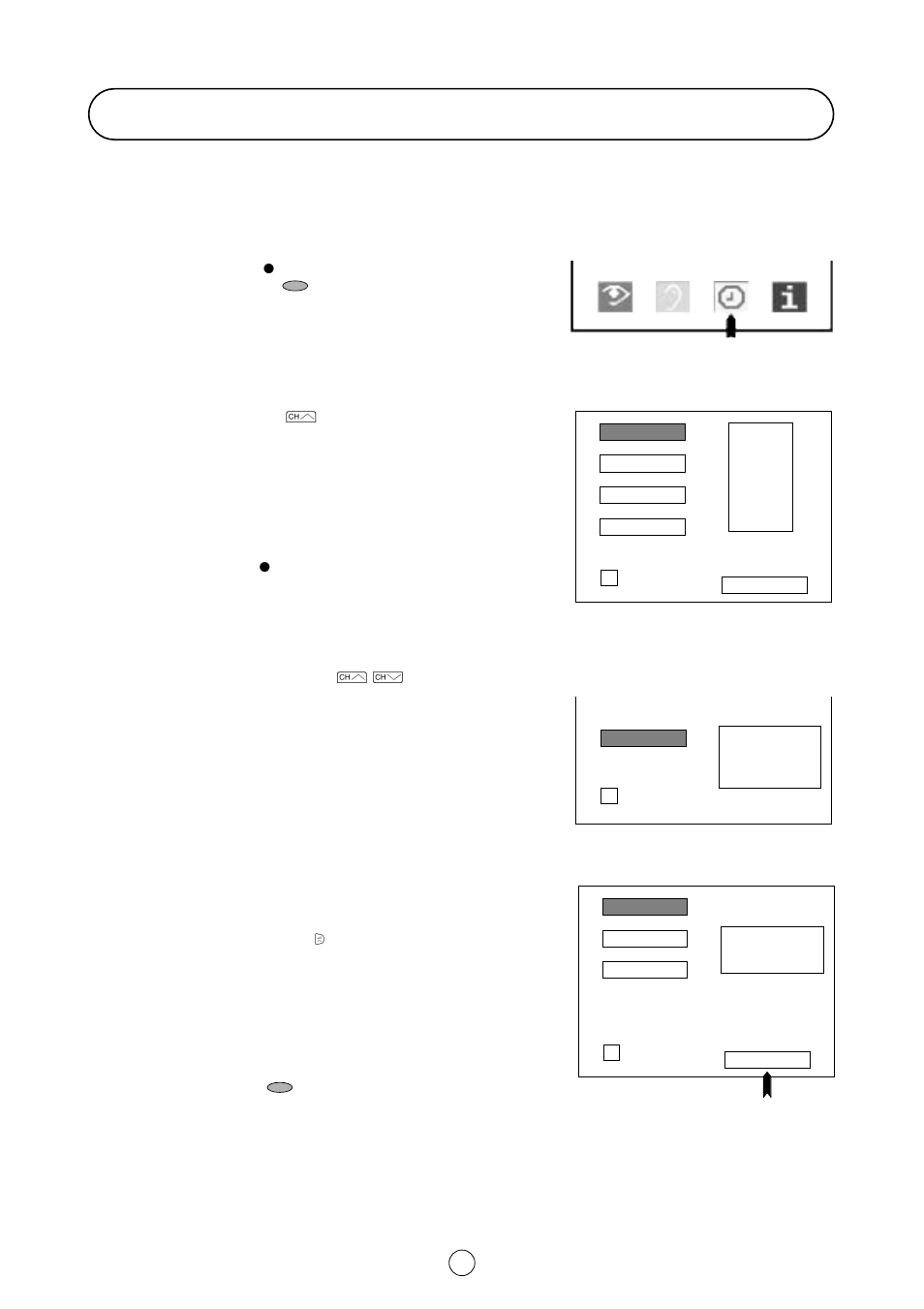 Child lock (channel block), Main menu features menu | Sharp 54GS-61S User Manual | Page 25 / 32