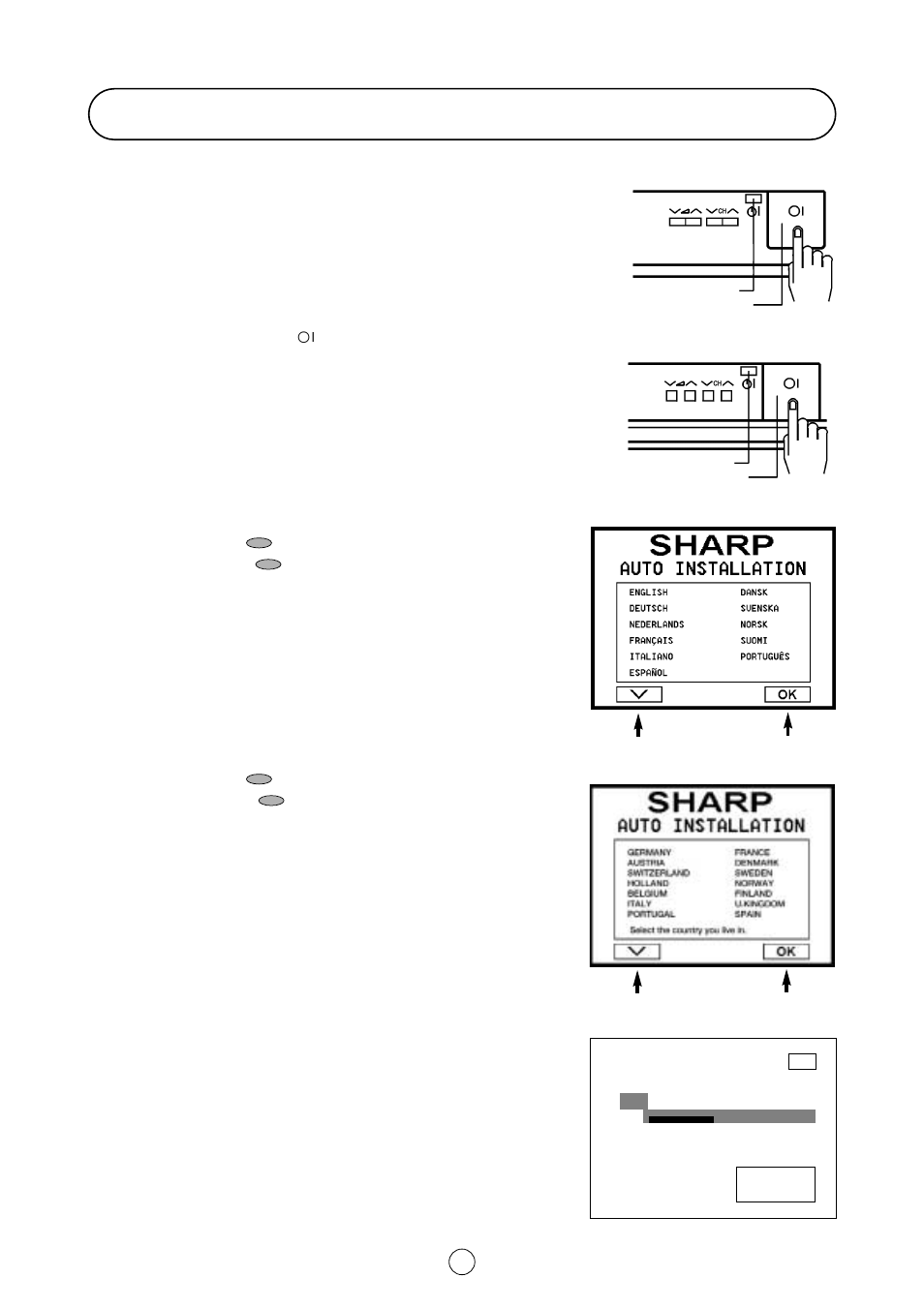 Auto installation | Sharp 54GS-61S User Manual | Page 7 / 32