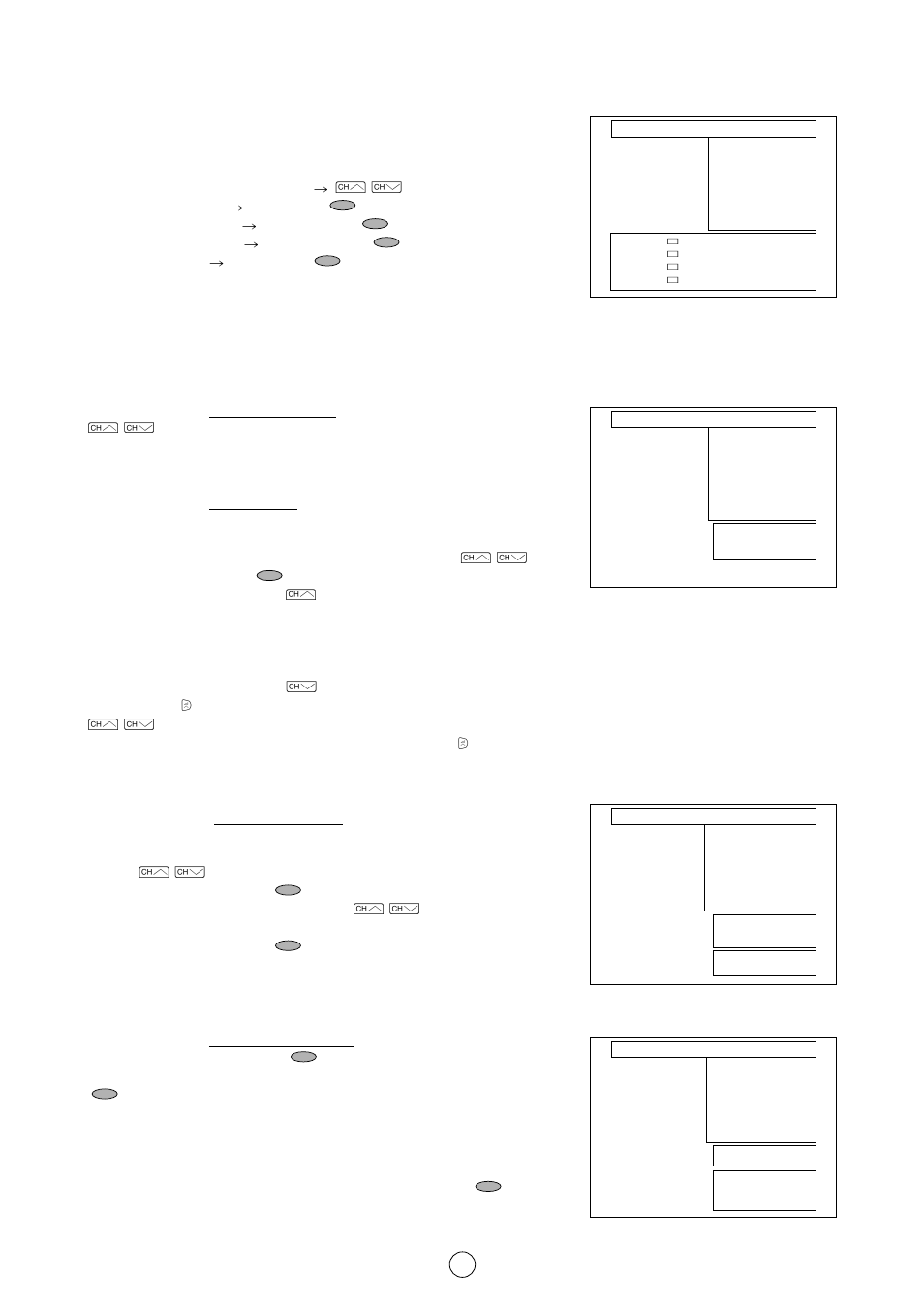 Change name stored programmes menu, Sort channels, Delete channels | Sharp 54GS-61S User Manual | Page 8 / 32