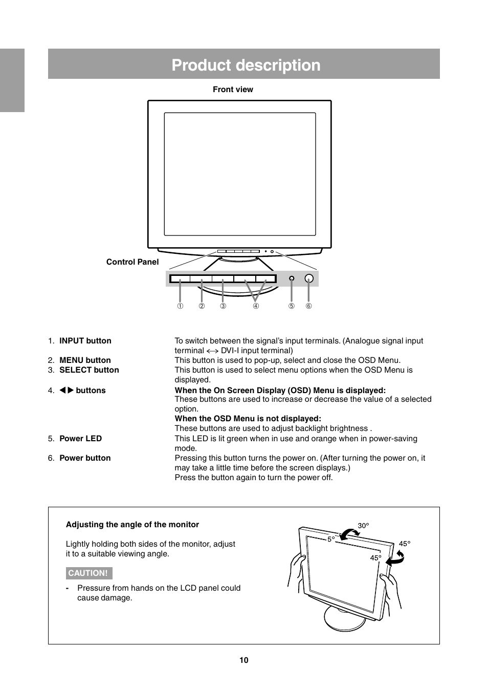 Product description | Sharp LL-T1811W User Manual | Page 10 / 144