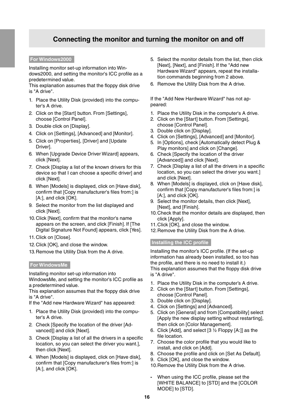 Sharp LL-T1811W User Manual | Page 16 / 144