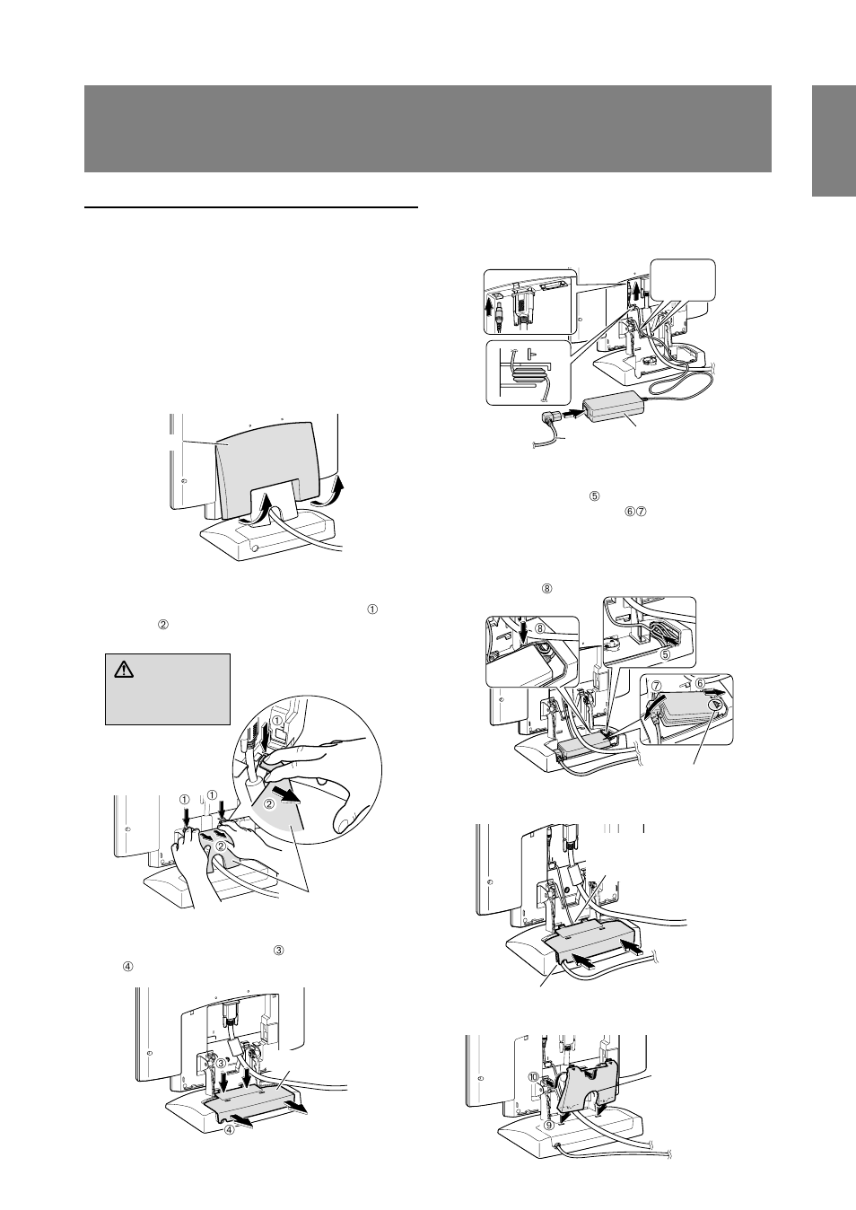 English, Connecting the monitor to a power source | Sharp LL-T1610W User Manual | Page 11 / 143