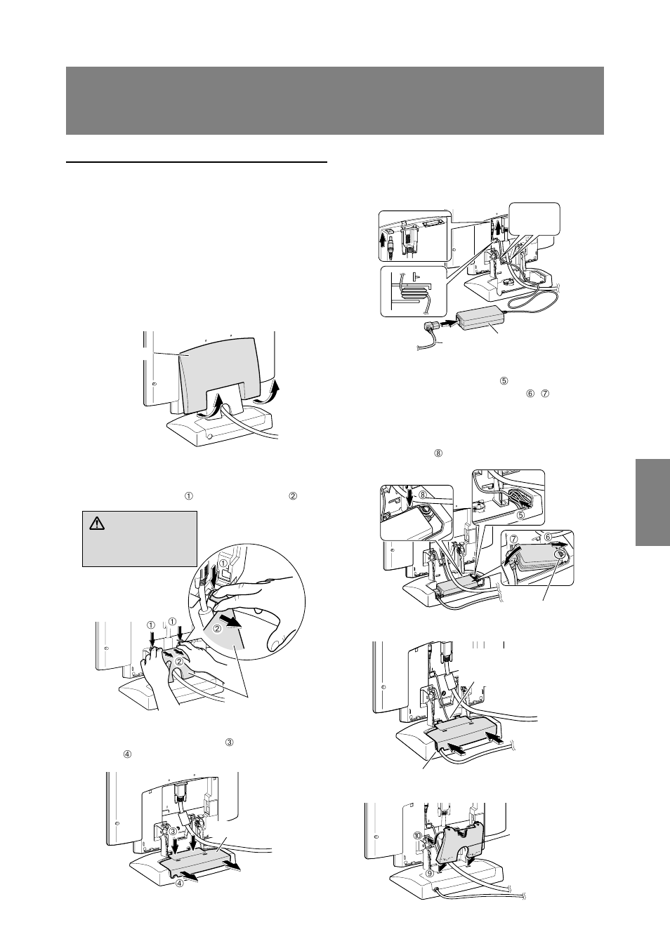 Español, Conexión del monitor a una toma de corriente | Sharp LL-T1610W User Manual | Page 123 / 143