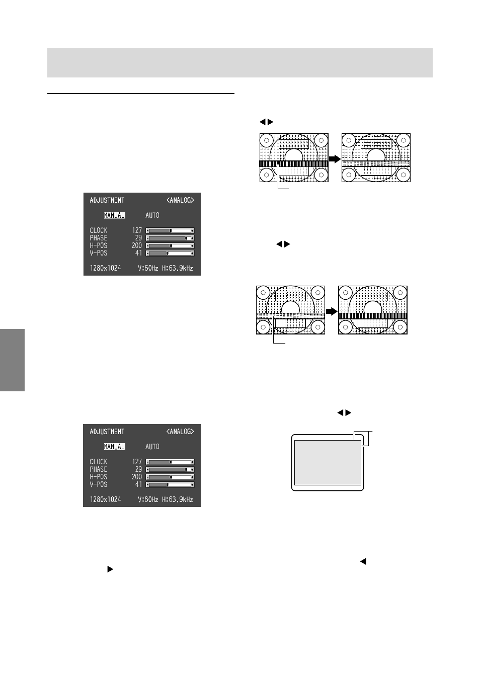 Ajuste manual de la pantalla | Sharp LL-T1610W User Manual | Page 132 / 143