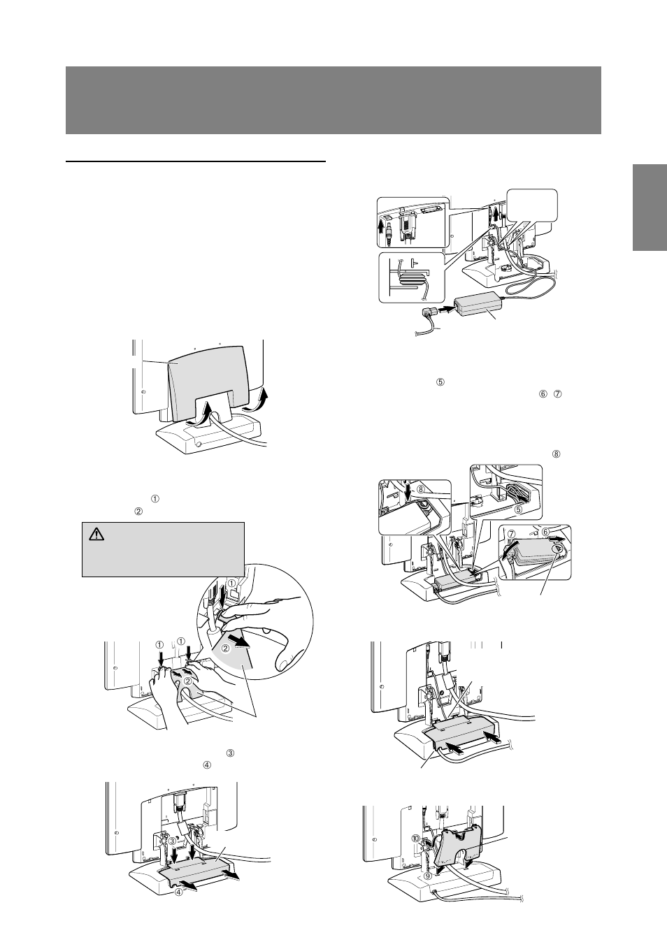 Deutsc h, Anschließen des monitors an eine stromquelle | Sharp LL-T1610W User Manual | Page 39 / 143