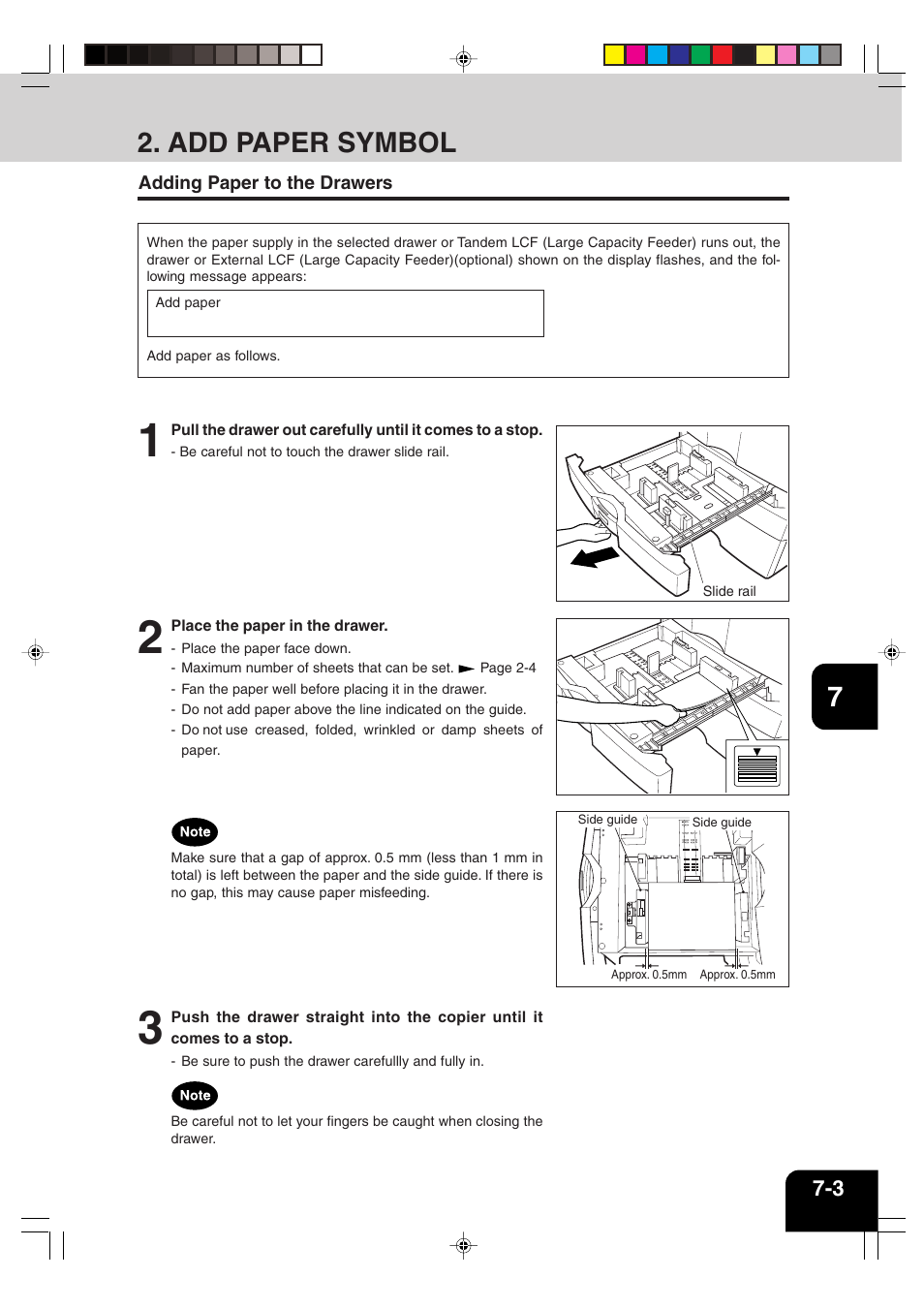 Add paper symbol | Sharp AR-651 User Manual | Page 137 / 178