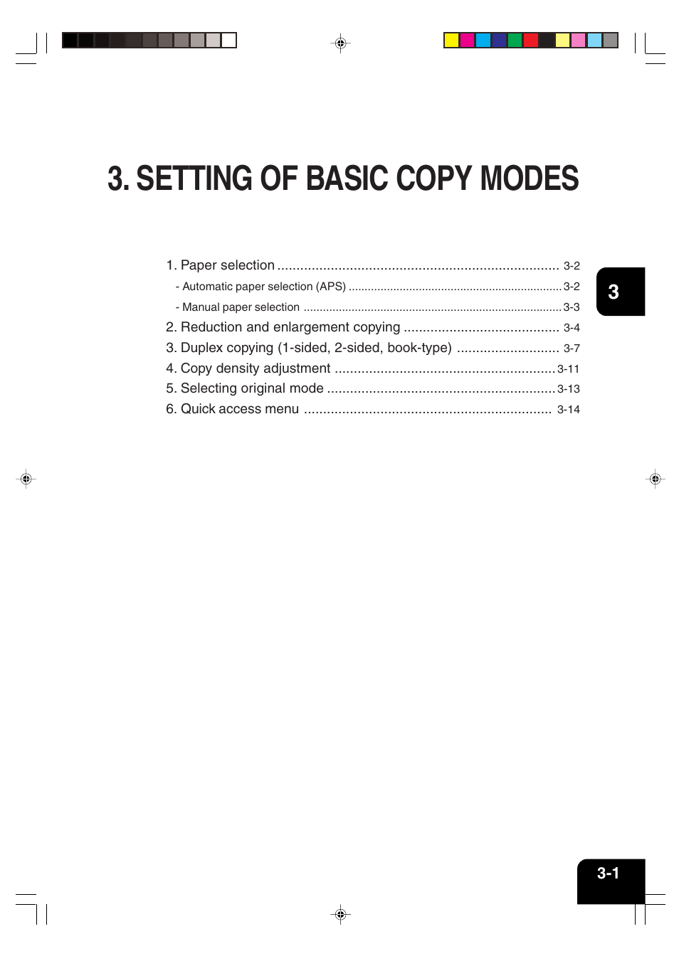 Setting of basic copy modes | Sharp AR-651 User Manual | Page 43 / 178