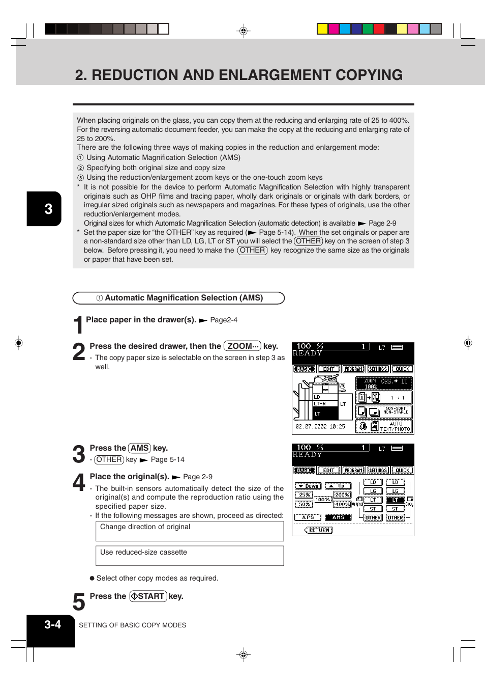 Reduction and enlargement copying | Sharp AR-651 User Manual | Page 46 / 178