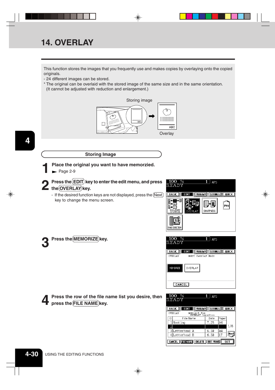 Overlay | Sharp AR-651 User Manual | Page 86 / 178