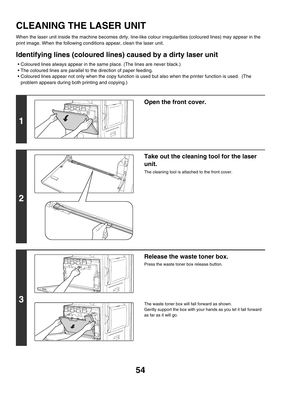 Cleaning the laser unit | Sharp MX-2700N User Manual | Page 55 / 67