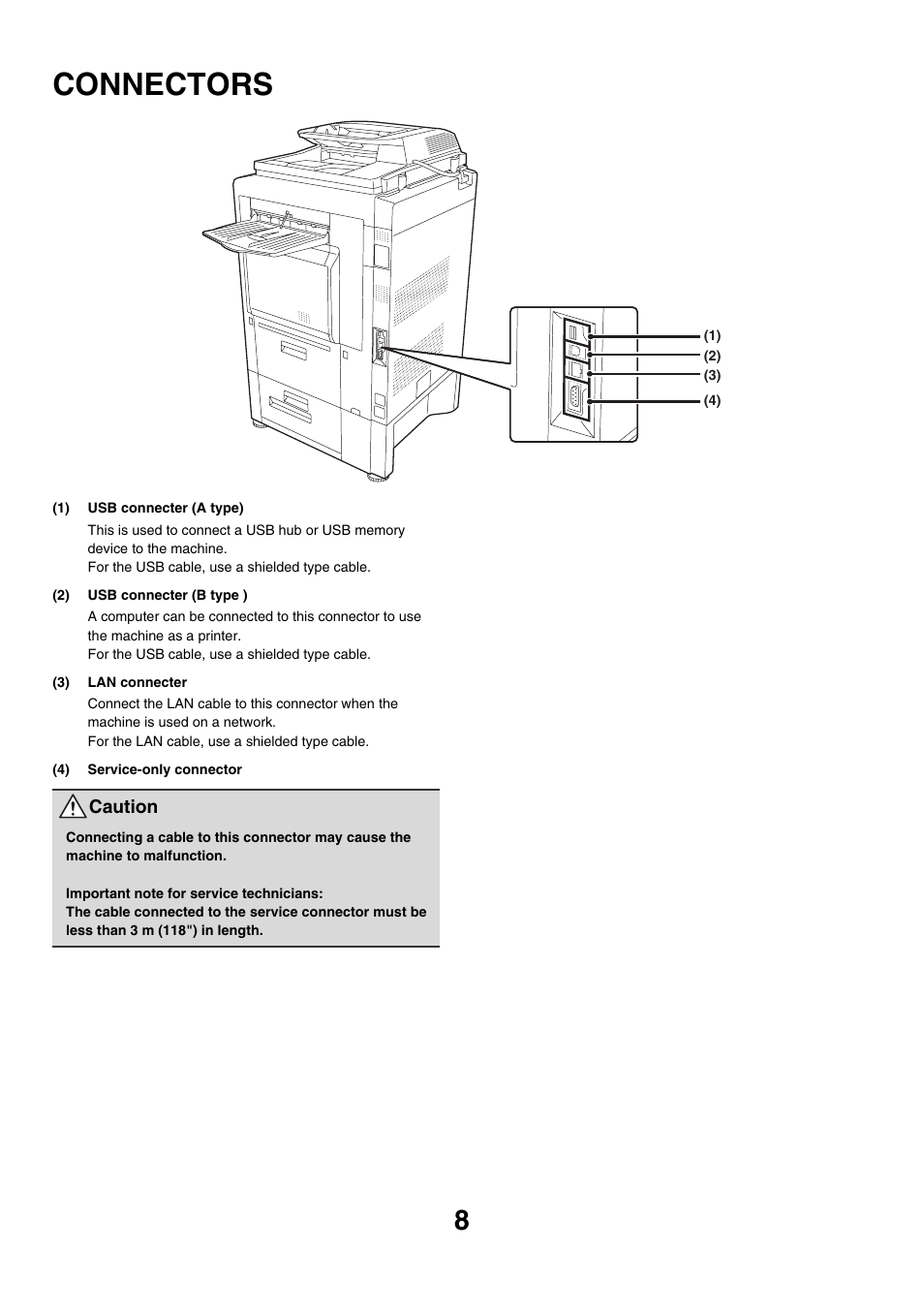 Connectors | Sharp MX-2700N User Manual | Page 9 / 67