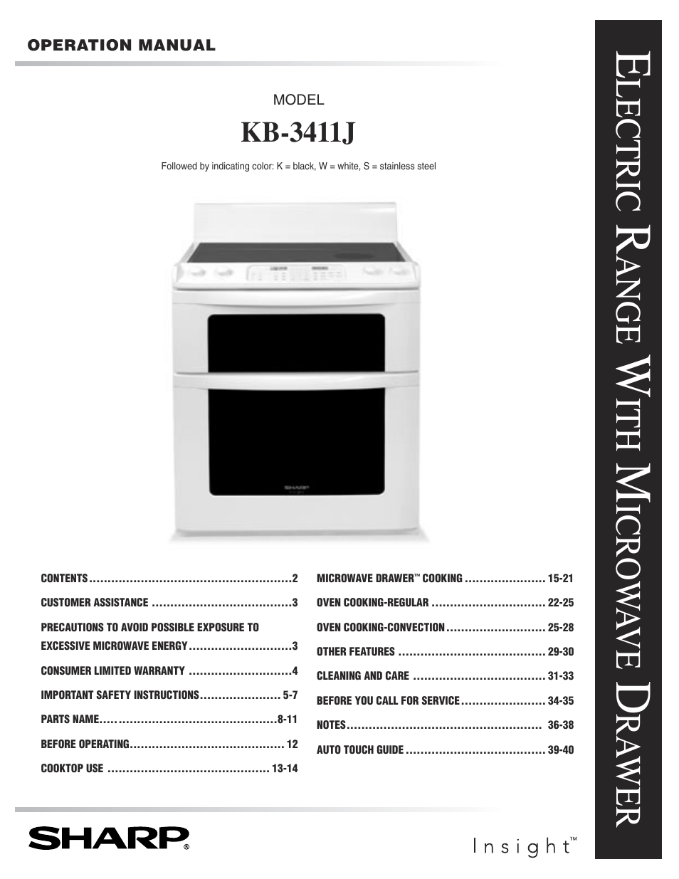 Sharp KB-3411J User Manual | 40 pages