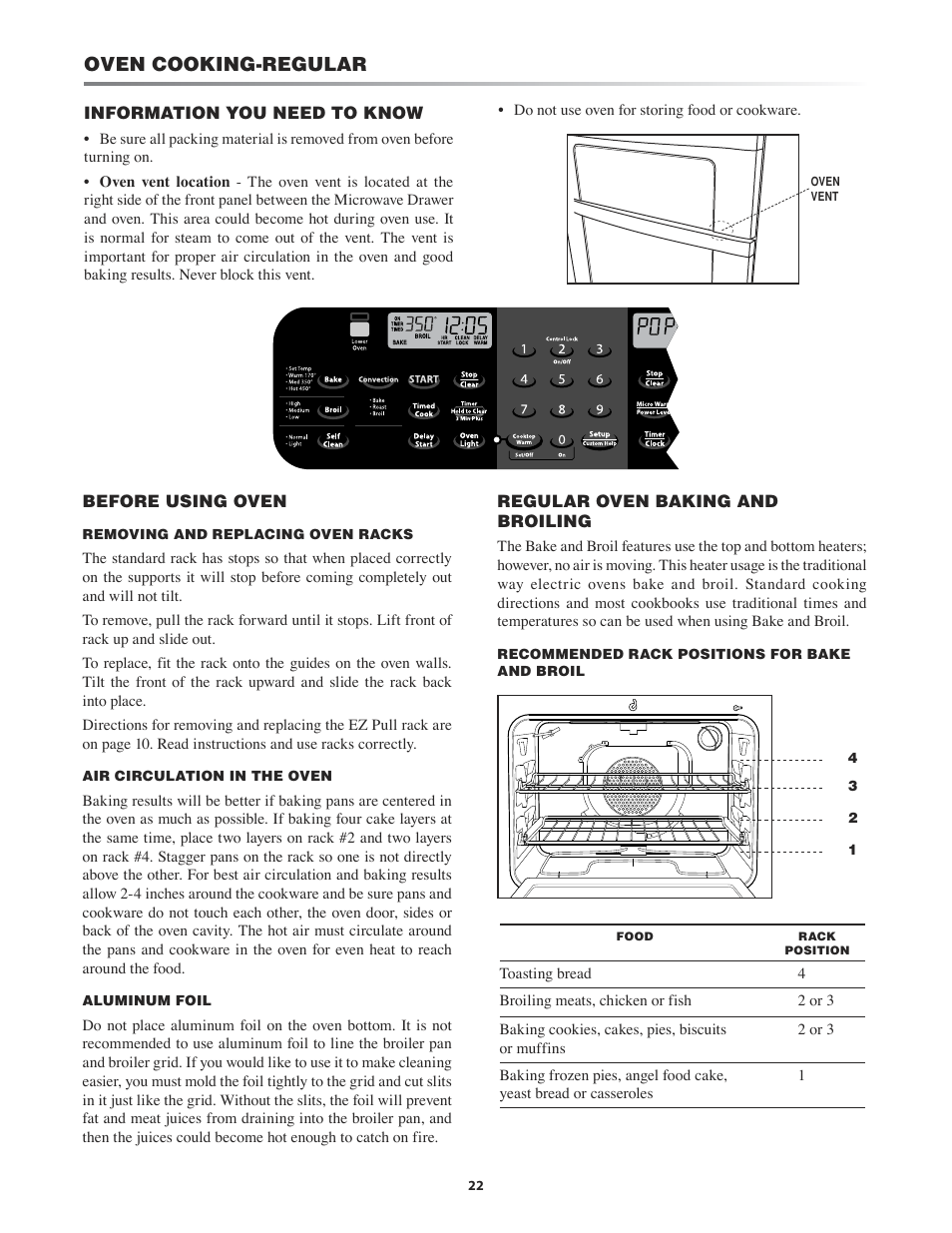 Oven cooking-regular -25, Oven cooking-convection -28, Auto touch guide | You need to know, Convection bake, Convection roast, Timed cook, Convection broil, Oven cooking-regular | Sharp KB-3411J User Manual | Page 22 / 40