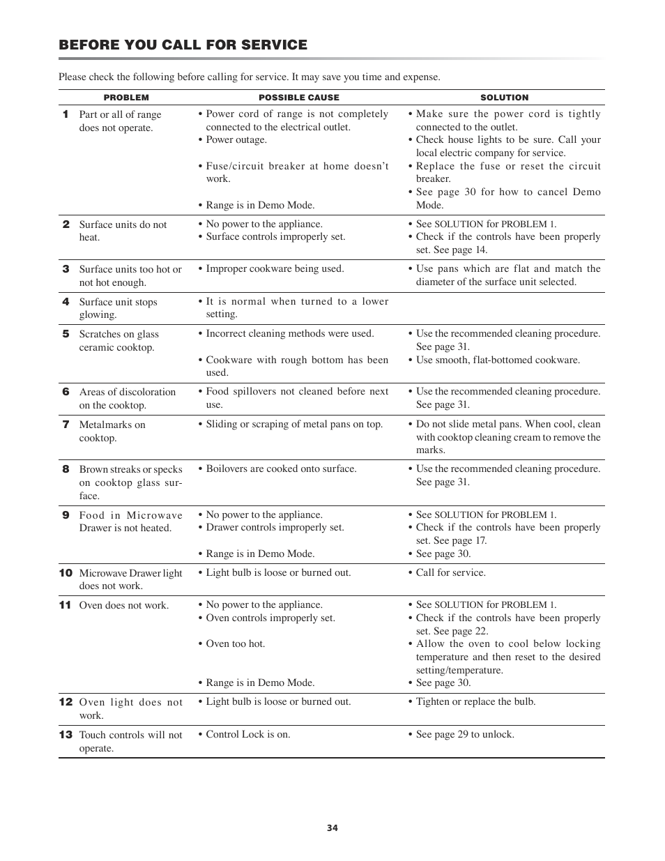 Before you call for service, Before you call for service -35 | Sharp KB-3411J User Manual | Page 34 / 40