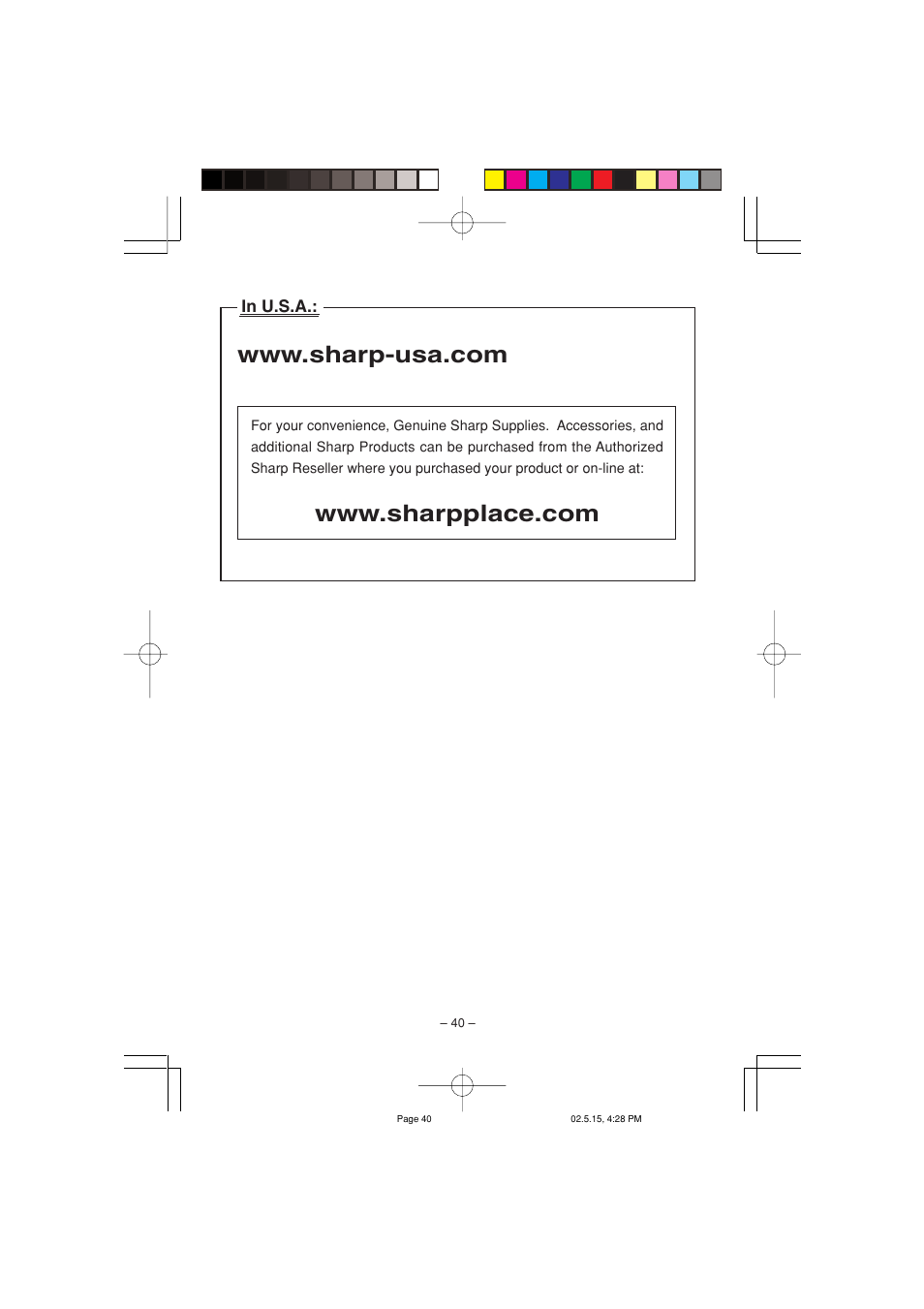 Sharp CS-4194H User Manual | Page 42 / 44