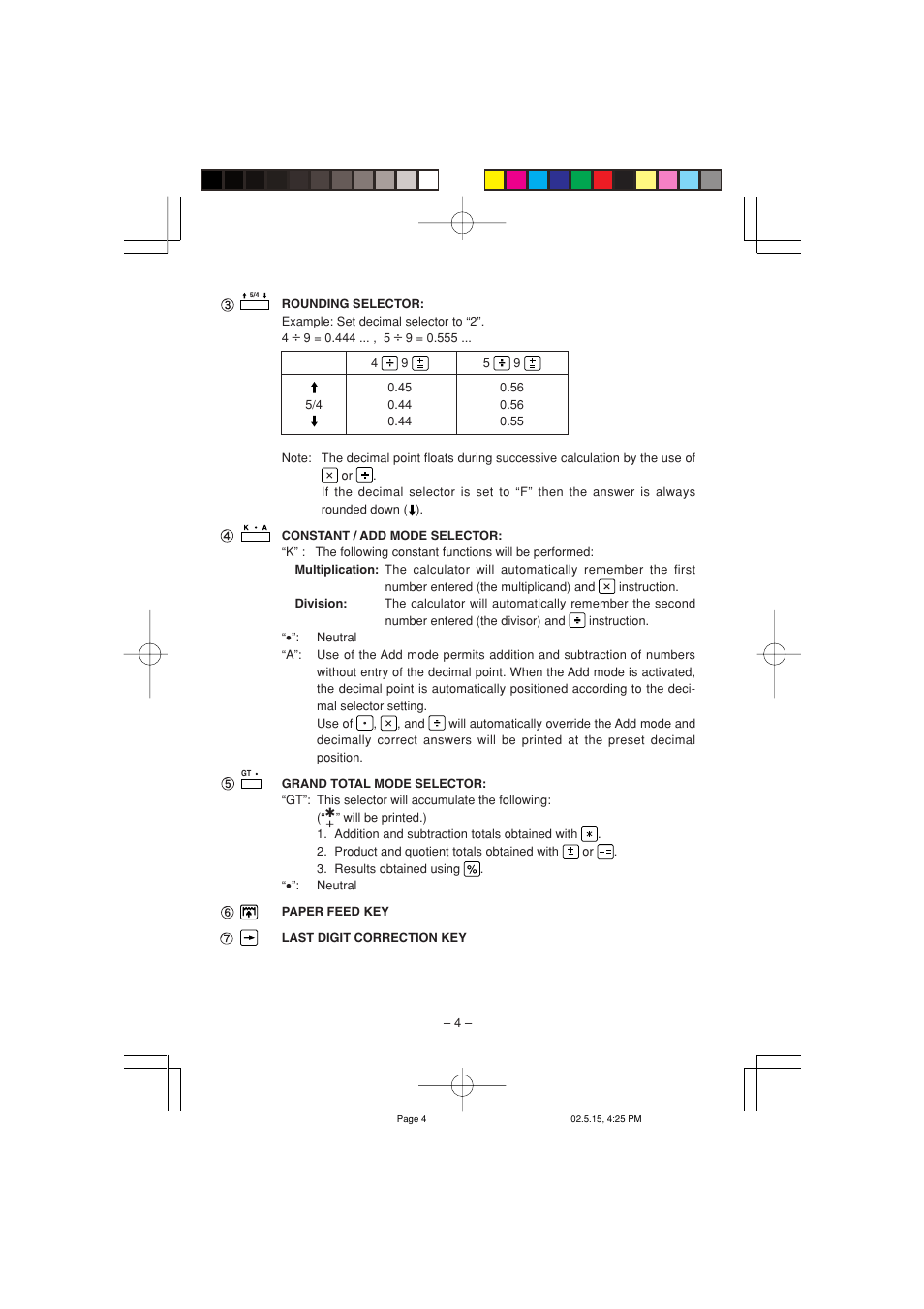 Sharp CS-4194H User Manual | Page 6 / 44