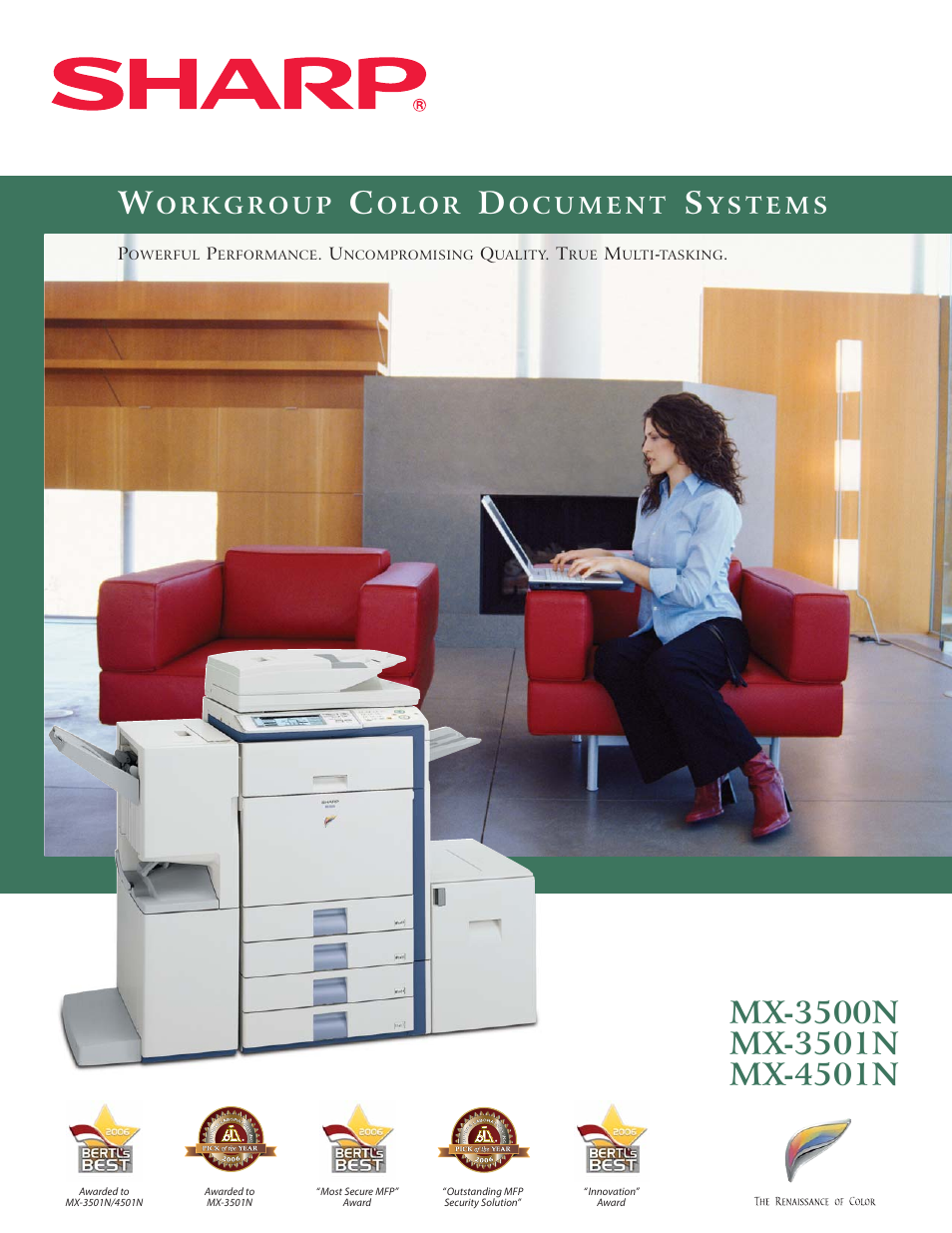 Sharp MX-3501N User Manual | 8 pages