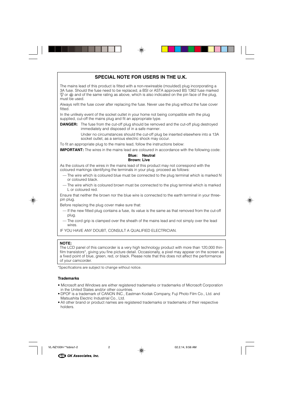 Sharp VL-NZ100S User Manual | Page 3 / 91