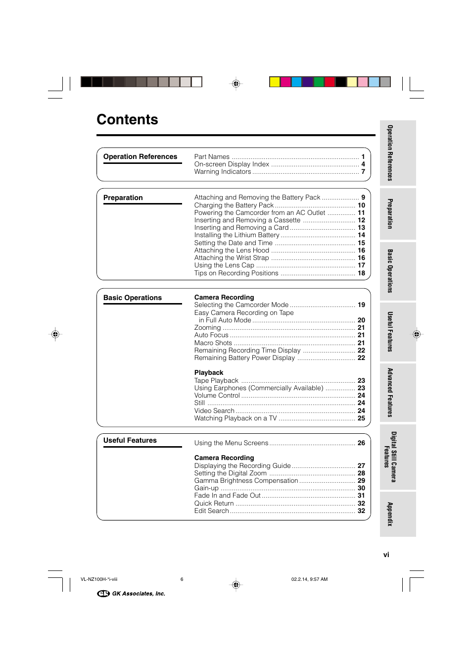 Sharp VL-NZ100S User Manual | Page 9 / 91