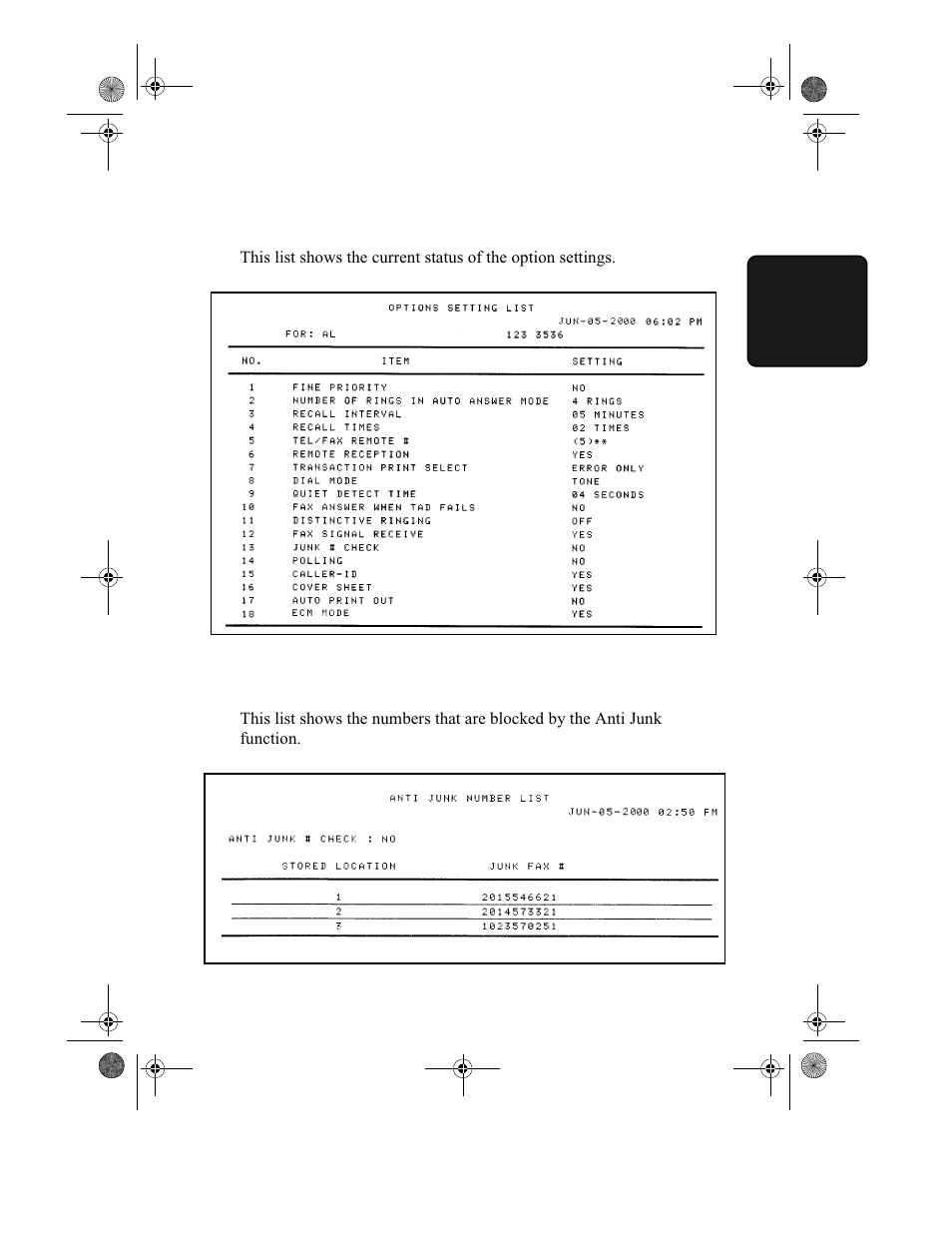 Sharp UX-355L User Manual | Page 125 / 156