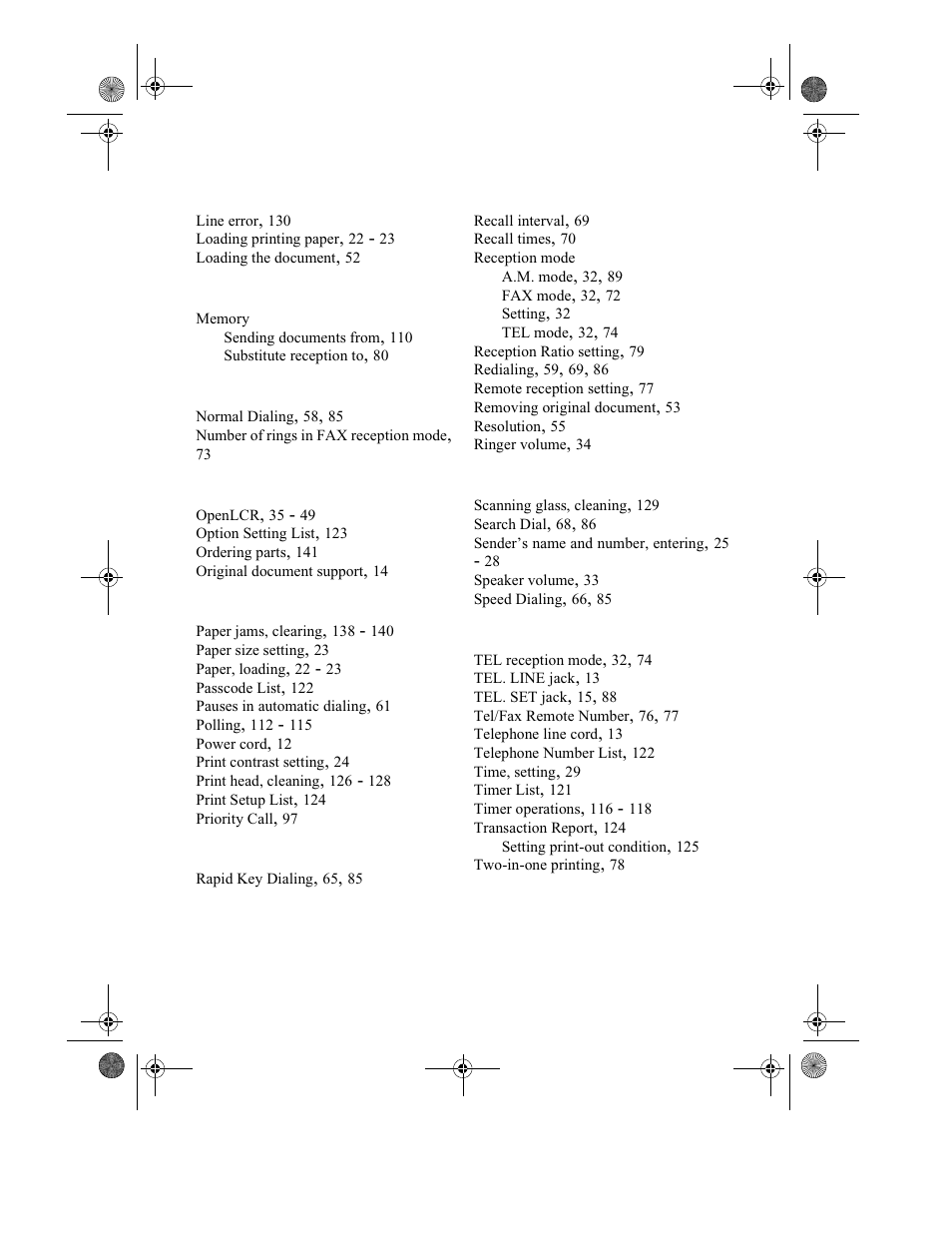 Sharp UX-355L User Manual | Page 154 / 156