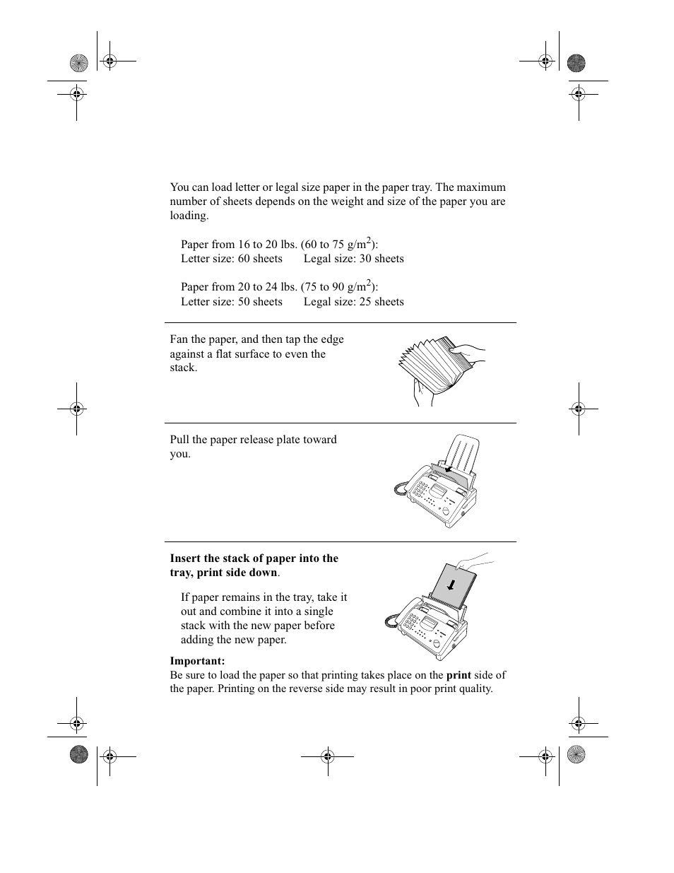 Loading printing paper | Sharp UX-355L User Manual | Page 24 / 156