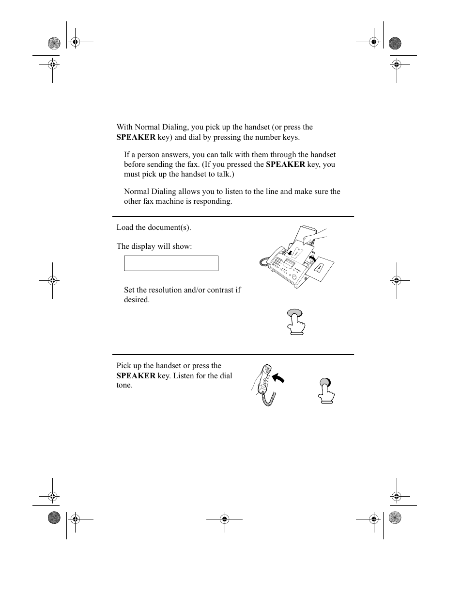 Sending a fax by normal dialing | Sharp UX-355L User Manual | Page 60 / 156