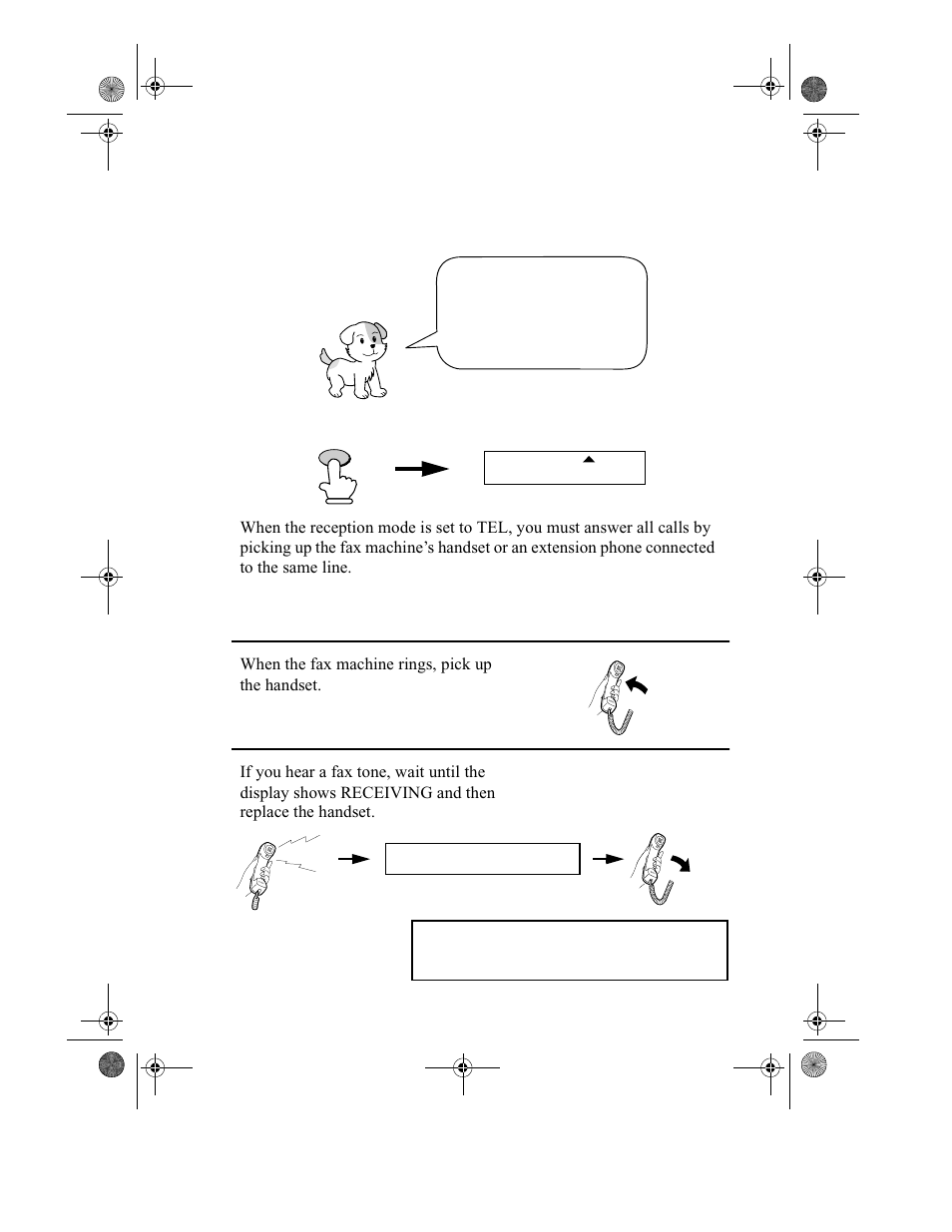 Using tel mode | Sharp UX-355L User Manual | Page 76 / 156