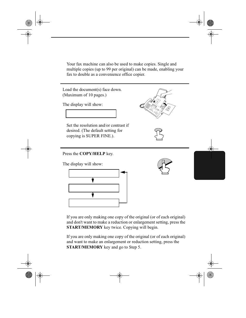 Making copies | Sharp UX-355L User Manual | Page 83 / 156