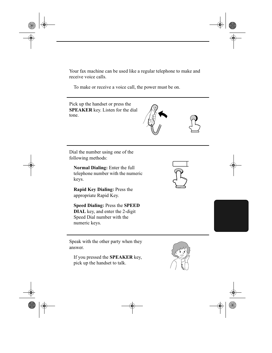 Making telephone calls | Sharp UX-355L User Manual | Page 87 / 156