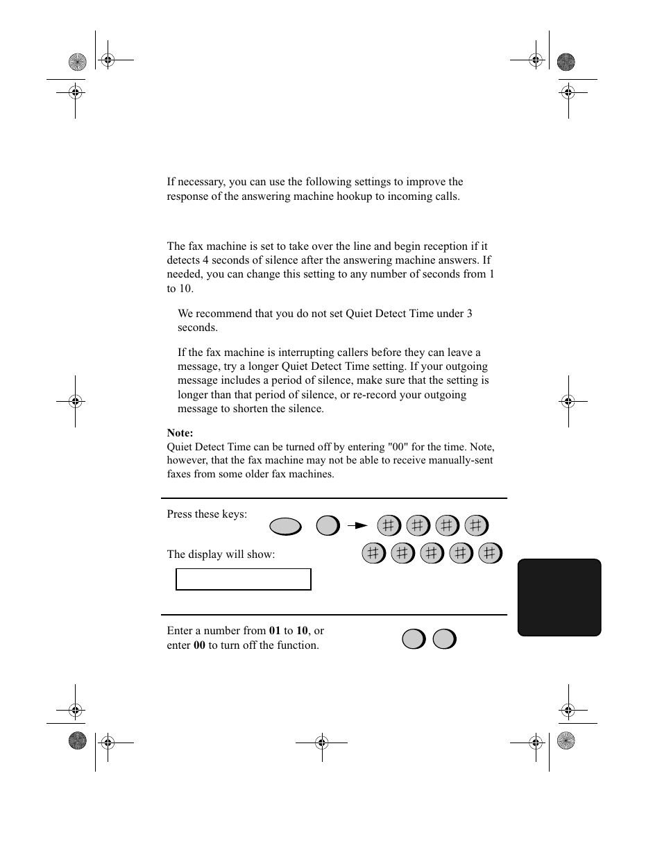 Optional a.m. mode settings | Sharp UX-355L User Manual | Page 93 / 156