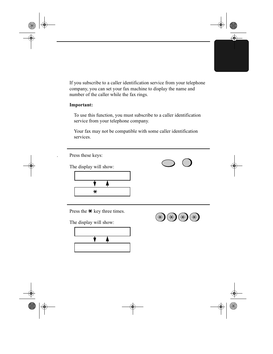 Special functions, Caller id (requires subscription to service) | Sharp UX-355L User Manual | Page 95 / 156