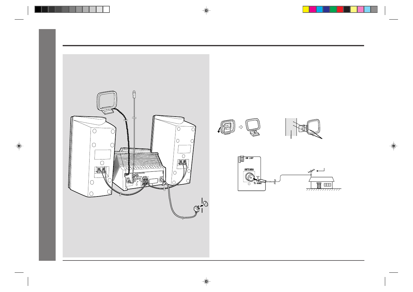 Preparation for use, System connections, Aerial connection | Connecting the ac power lead | Sharp MD-E9000H User Manual | Page 10 / 52