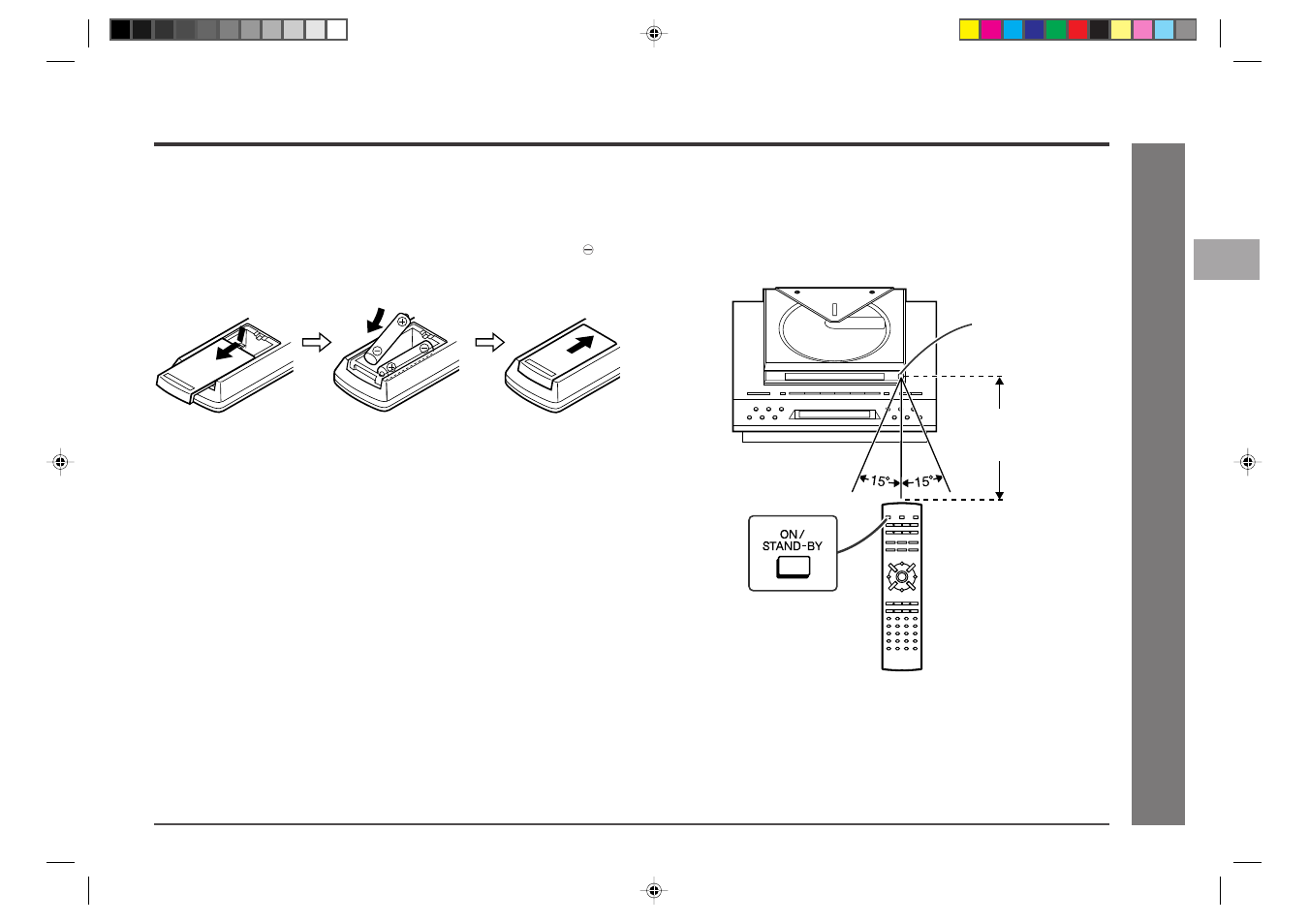 Preparation for use, Remote control, Battery installation | Test of the remote control | Sharp MD-E9000H User Manual | Page 11 / 52