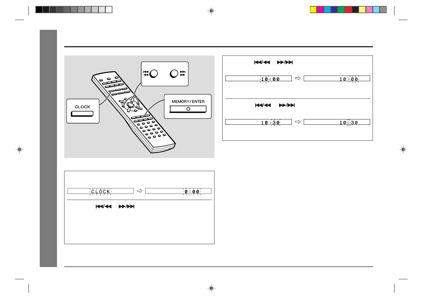 Basic operation, Setting the clock | Sharp MD-E9000H User Manual | Page 14 / 52